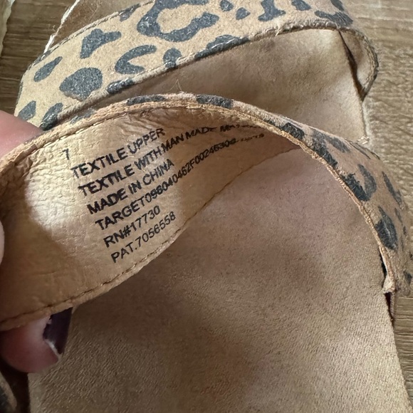 Leopard Print Sandals platform jute braided Univeral Thread 7 ankle strap - Picture 5 of 5